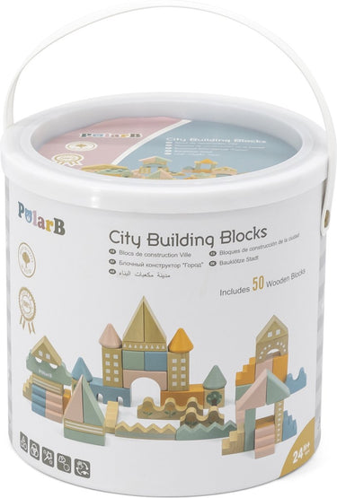 Polarb ® houten blokken set - stad