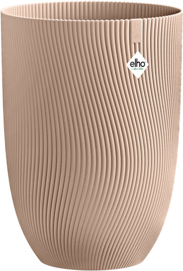 Elho sereh hoog 40 - bloempot voor binnen buiten - 100% gerecycled plastic - ø 39 x h 53.4 cm - koele klei