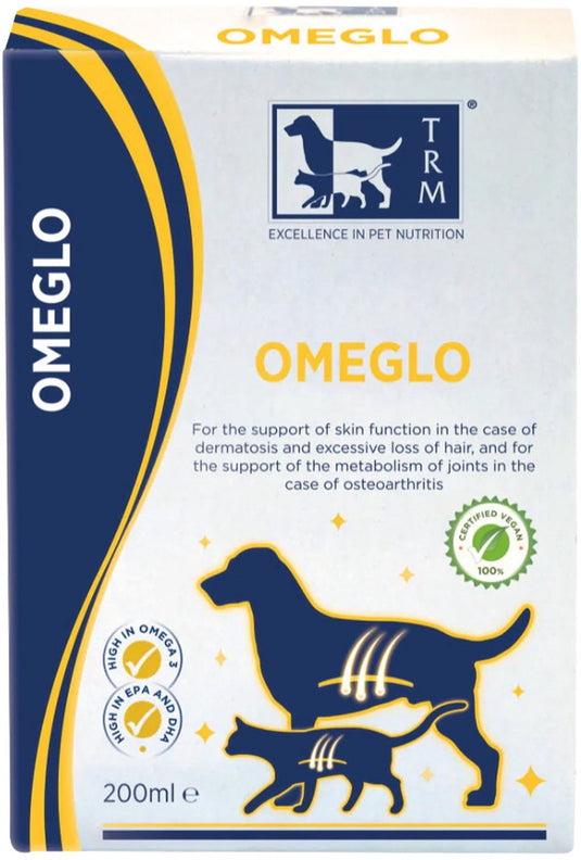 Trm omeglo omega‑3 6 olie voor honden en katten – 200 ml