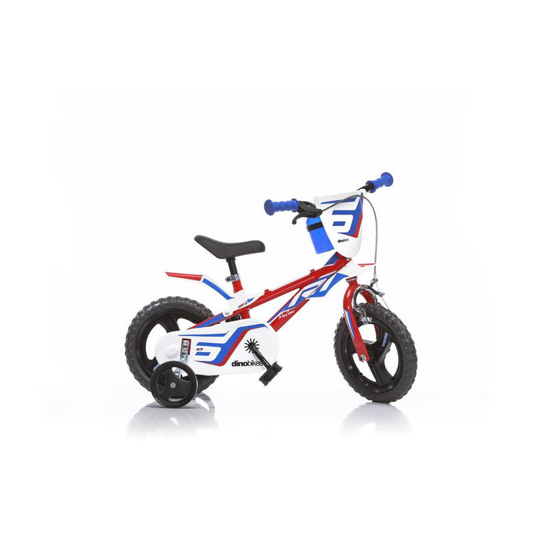 Afbeelding laden in galerijviewer, Dino bikes dino jongensfiets r1 12 inch met knijprem rood blauw
