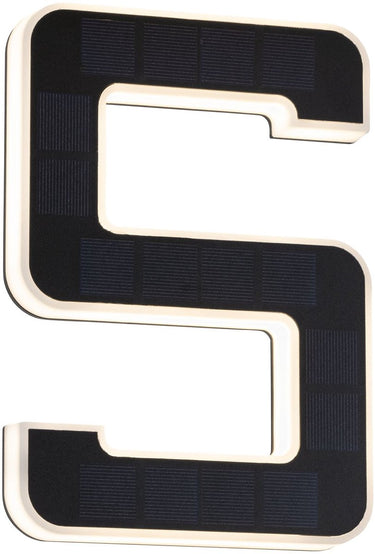 Paulmann solar led-huisnummerverlichting incl. verwisselbare accu nummer 5 ip44 3000k 6lm zwart