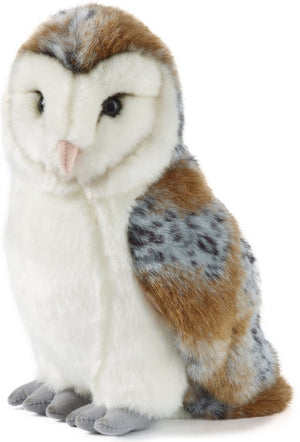 Living nature knuffel uil - kerkuil - pluche - 30 cm - uilen knuffeldier