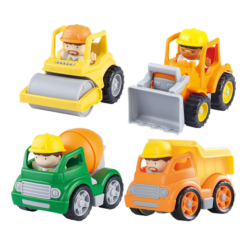 Afbeelding laden in galerijviewer, Playgo mini constructie voertuigen met figuren speelset - 8dlg.
