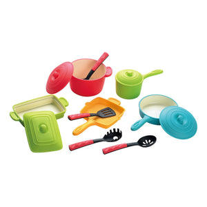 Playgo kunststof pannen- en keukenaccessoires speelset - 13dlg.
