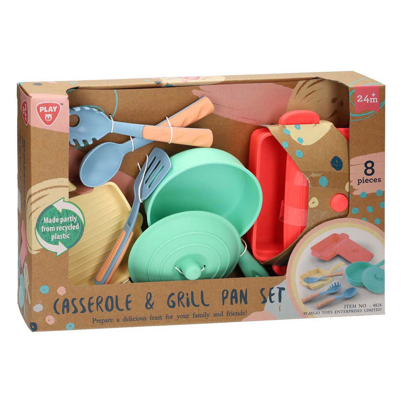 Afbeelding laden in galerijviewer, Playgo braadpan en grillpan speelset - 8dlg.

