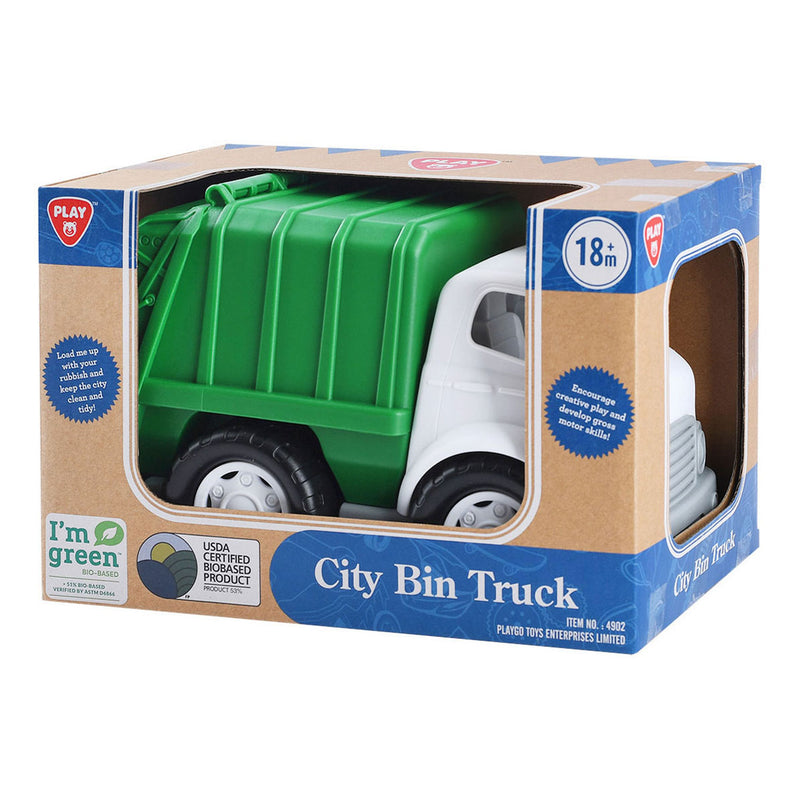 Afbeelding laden in galerijviewer, Playgo biobased vuilniswagen groen - 28cm
