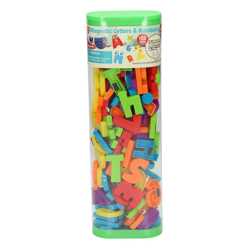 Afbeelding laden in galerijviewer, Playgo magneet letters en cijfers, 120dlg.
