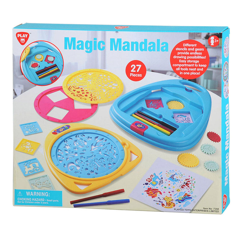 Afbeelding laden in galerijviewer, Playgo magische mandala tekenset - 27dlg.
