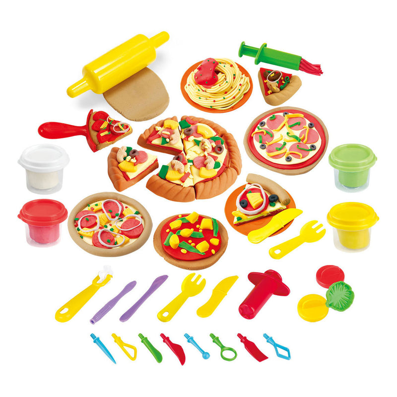 Afbeelding laden in galerijviewer, Playgo mijn eigen pizzeria kleiset - 4 kleipotjes
