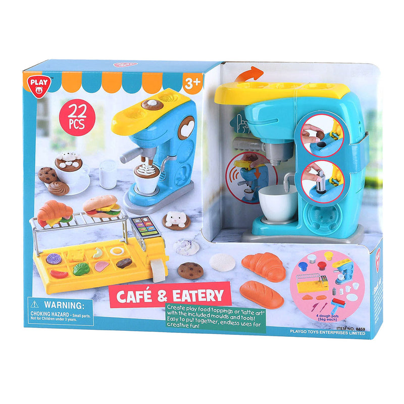 Afbeelding laden in galerijviewer, Playgo cafe en lunchroom kleiset - 4 kleipotjes - 22dlg.
