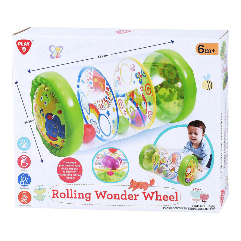Afbeelding laden in galerijviewer, Playgo rollend wonderwiel met ballen opblaasbaar - 43cm
