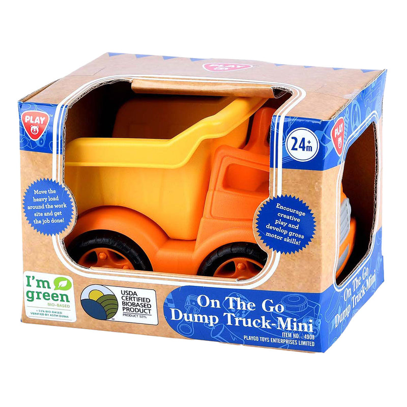 Afbeelding laden in galerijviewer, Playgo bio based kiepvrachtwagen oranje - 15cm

