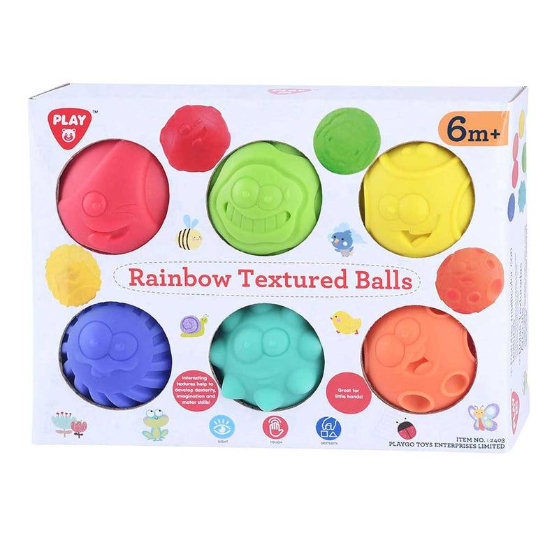 Afbeelding laden in galerijviewer, Playgo sensorische speelballen - kleurrijke textuurballen 6 stuks.
