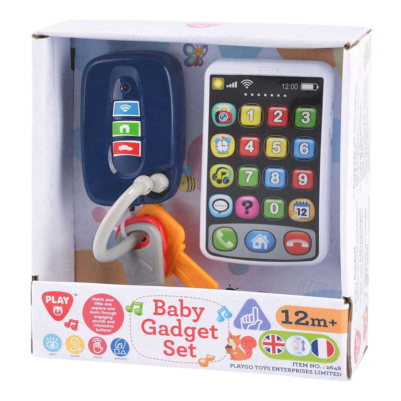 Afbeelding laden in galerijviewer, Playgo baby speelgoedset mobiel autosleutels interactief geluid.
