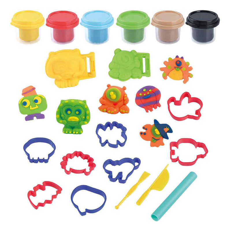 Afbeelding laden in galerijviewer, Playgo monster bende kleiset - 6 kleipotjes
