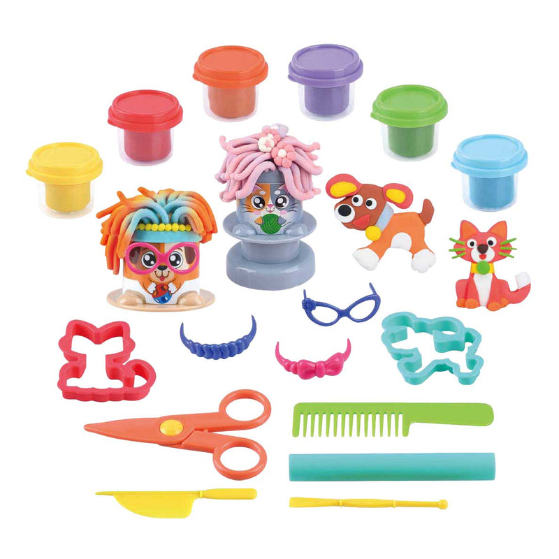 Afbeelding laden in galerijviewer, Playgo junior huisdier trimmer kleiset - 6 kleipotjes
