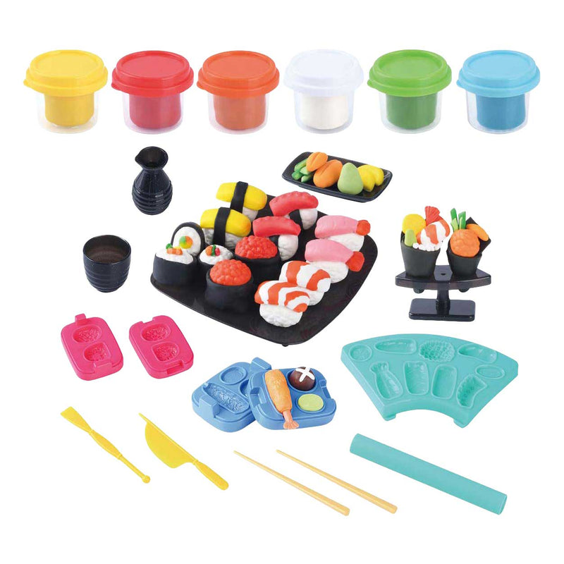 Afbeelding laden in galerijviewer, Playgo sushi kleiset - 6 kleipotjes
