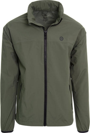 Agu go - regenjas - unisex - groen - m - poray 5.000 - ademend waterdicht - reflecterende details - compact opvouwbaar - 100% gerecycled polyester