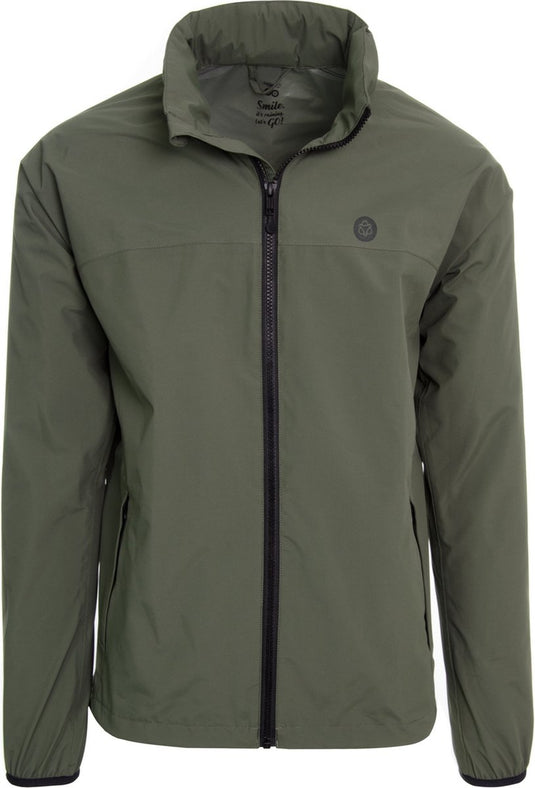 Agu go - regenjas - unisex - groen - xxl - waterdicht poray 5000 - ademend - compact opvouwbaar - gerecycled polyester - reflecterend