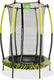 Exit toys exit tiggy trampoline ø140cm - met veiligheidsnet - rond - kindertrampoline - zwart groen