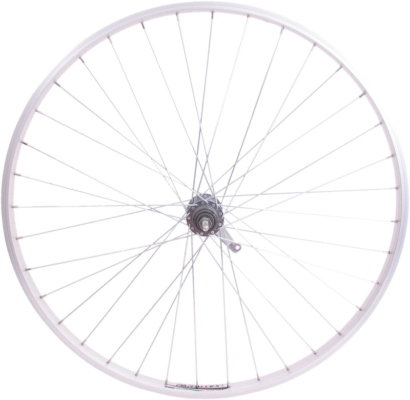 Afbeelding laden in galerijviewer, Shimano achterwiel 28 x 1 4 aluminium remnaaf zilver
