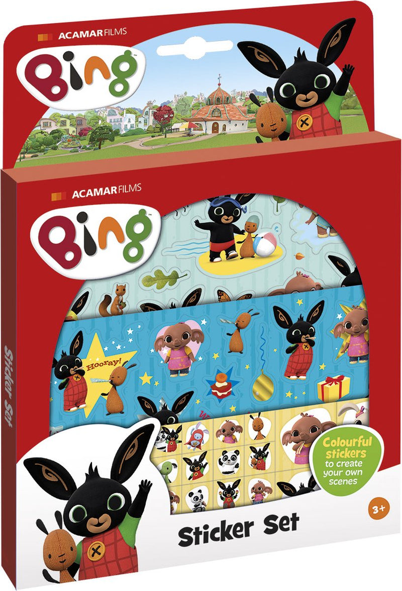 Afbeelding laden in galerijviewer, Bambolino bing stickers, 3 stickervellen met speelachtergrond, creatief speelgoed - vanaf 3 jaar - toys
