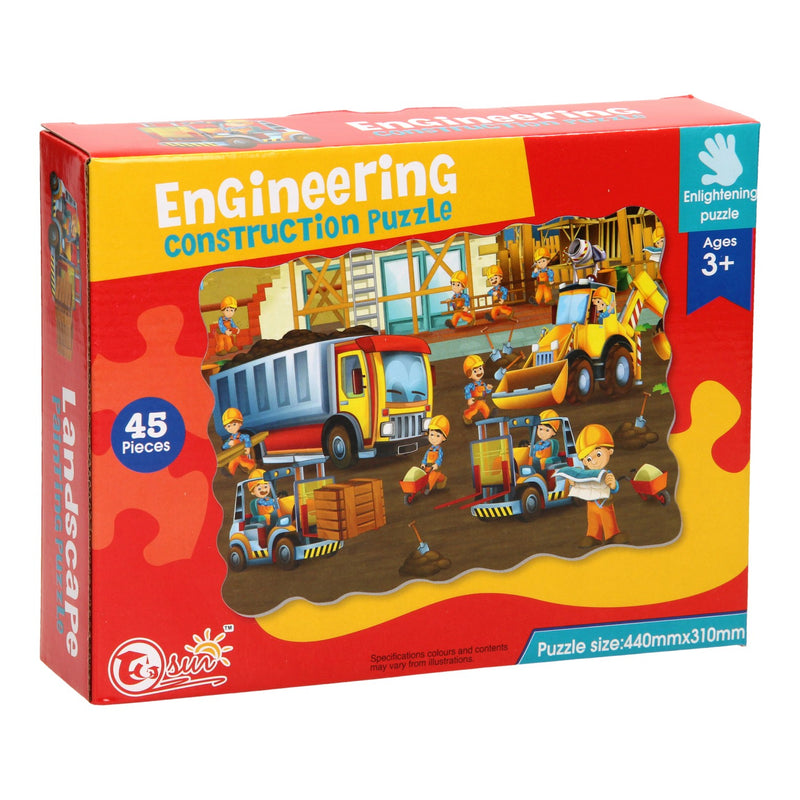 Afbeelding laden in galerijviewer, Vloerpuzzel Op de Bouw 45st.
