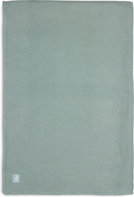 Jollein baby deken ledikant 100x150cm basic knit forest green fleece