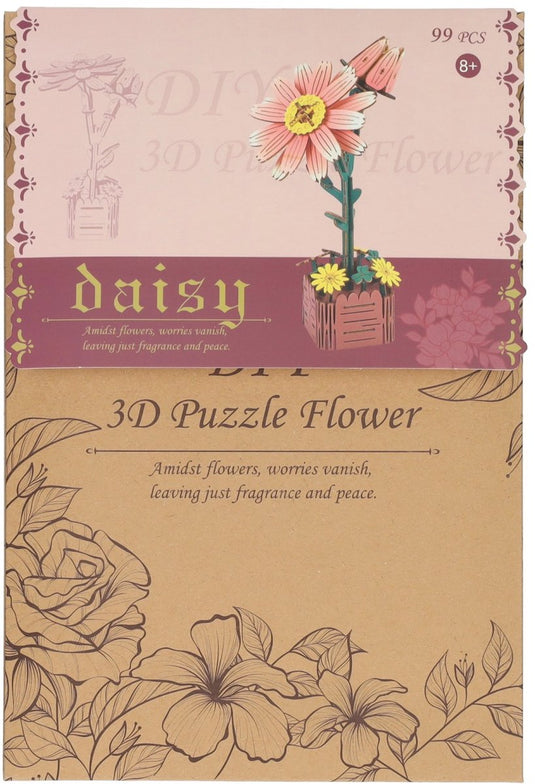 Lobbes speelgoed bv houten 3d bouwpakket daisy flower - 99dlg.