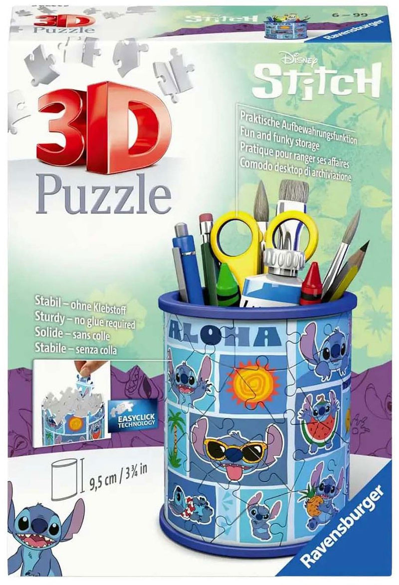 Afbeelding laden in galerijviewer, Ravensburger 3d puzzel disney stitch pennenhouder - 54 stukjes.
