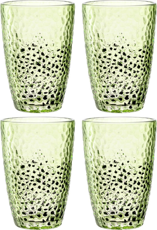 Leonardo matera longdrinkglas 340ml groen - set 4