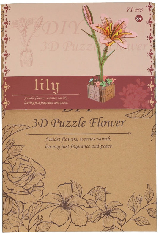 Lobbes speelgoed bv houten 3d bouwpakket lelie - 71dlg.