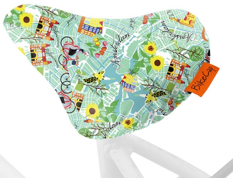 Afbeelding laden in galerijviewer, Bikecap Zadeldek Get Lost Amsterdam
