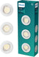 Philips led philips peridot inbouwspot - gu10 fitting - wit - rond - richtbare spot - 3-pack
