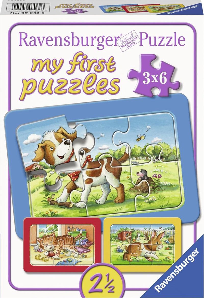 Afbeelding laden in galerijviewer, Ravensburger mijn dierenvriendjes - my first puzzels - 3x6 stukjes - kinderpuzzel
