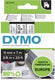 Tapes dymo d1 polyester 9mmx7m zwart-tranpsarant glanzend