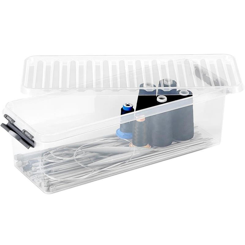 Afbeelding laden in galerijviewer, Sunware q-line box 9.5 liter transparant 48,5x19x14,7 cm
