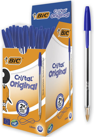 Bic balpen cristal medium blauw (50 stuks)
