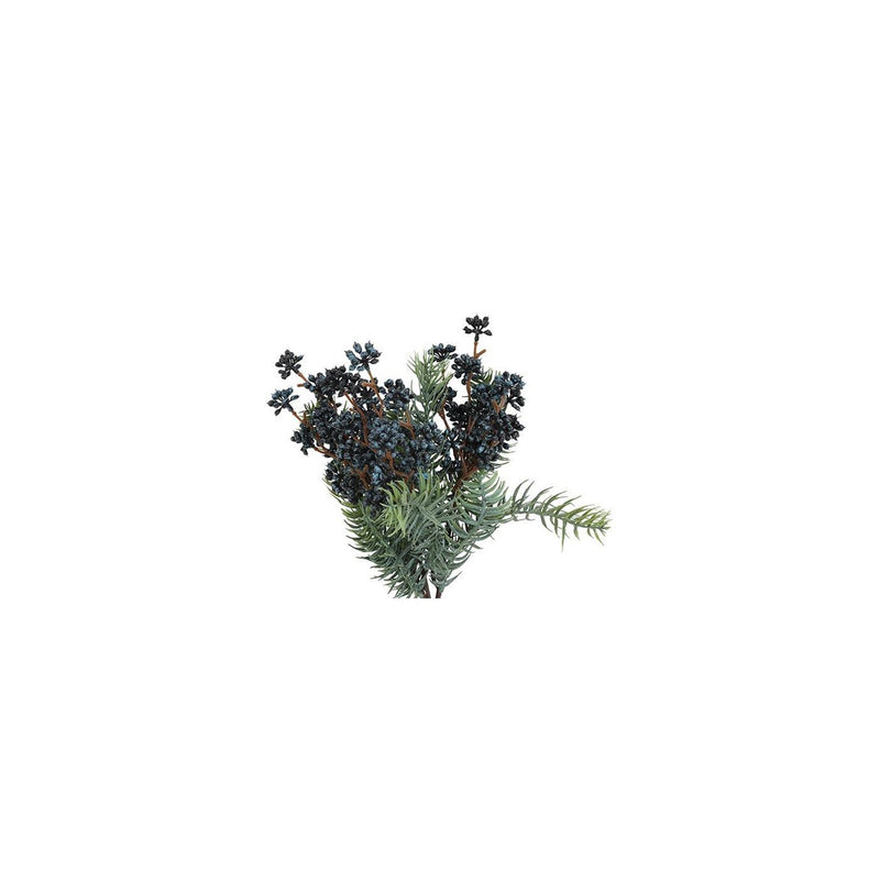 Afbeelding laden in galerijviewer, Countryfield kunsttak hedera bes blauw groen 46xh23cm

