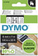 Dymo tapes 43613 polyester zwart-wit 6mmx7m glanzend