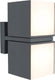 Lutec cuba - wandlamp voor buiten - 2 roteerbare lichtkoppen - aluminium armatuur - led - 1000 lumen - 3000k warm wit licht - donkergrijs