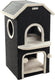 Flamingo krabton nordic villa zwart - zwart - 48.5 x 51.5 x 80.5 cm