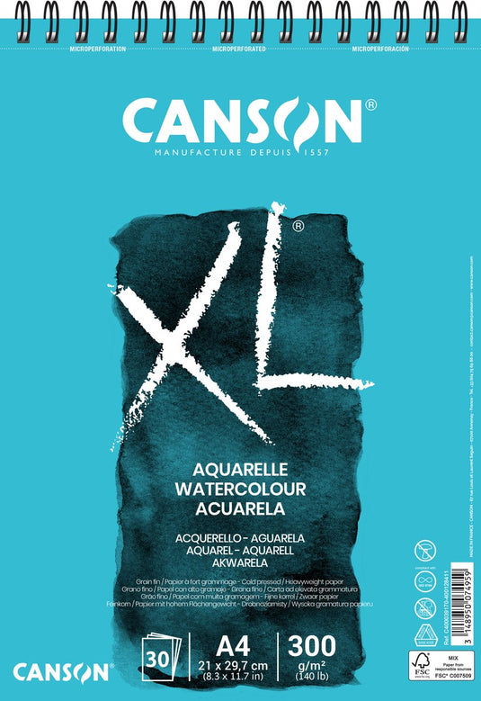 Canson aquarelblok aquarelle xl 300 g m² 210 x 297 mm