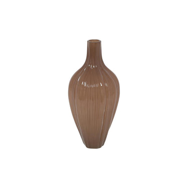 Countryfield vaas hoog eline mat bruin glas ã˜16xh36cm