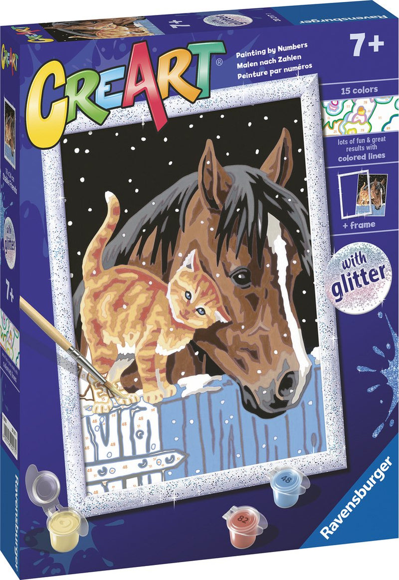 Afbeelding laden in galerijviewer, Ravensburger creart stable friends - schilderen op nummer voor kinderen
