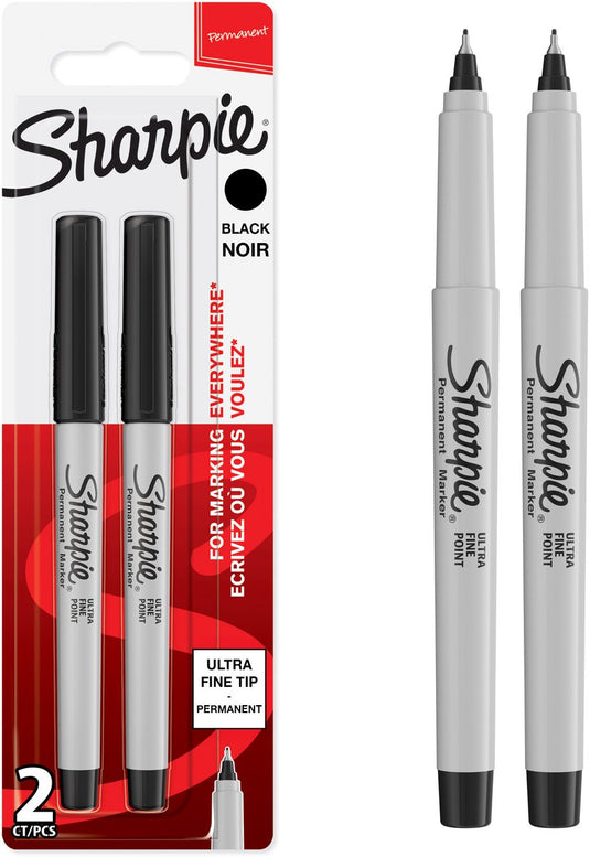 Sharpie permanente markers | ultrafijne punt | zwarte inkt | 2 stuks
