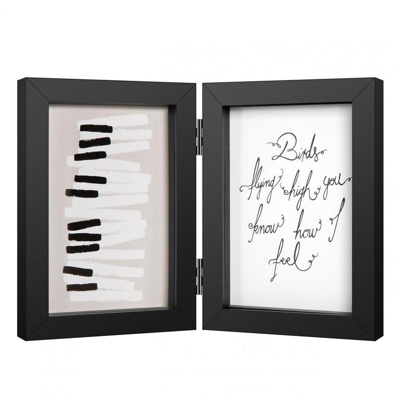 Afbeelding laden in galerijviewer, Henzo fotolijst piano tweeluik 13x18cm zwart
