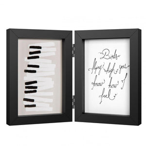 Henzo fotolijst piano tweeluik 10x15cm zwart