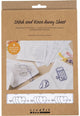 Creativ company wateroplosbare borduurvellen decoratieve dessins a5 6 vel