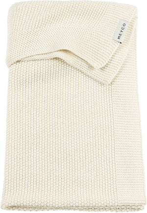 Meyco baby mini relief ledikant deken - natural - 100x150cm - 1.0 tog